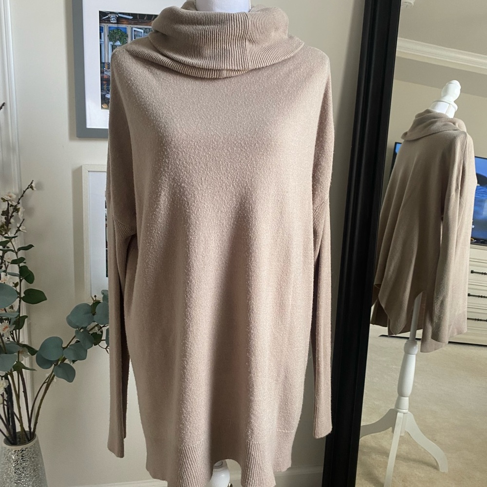 ⏰ Susina - Turtleneck Cowl Dropshoulder Sweater - L